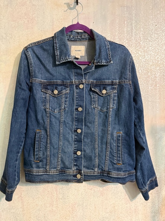 Old Navy Jackets & Blazers - Old Navy Medium Blue Denim Jacket - Trucker, Boyfriend Button-Front Jean Coat